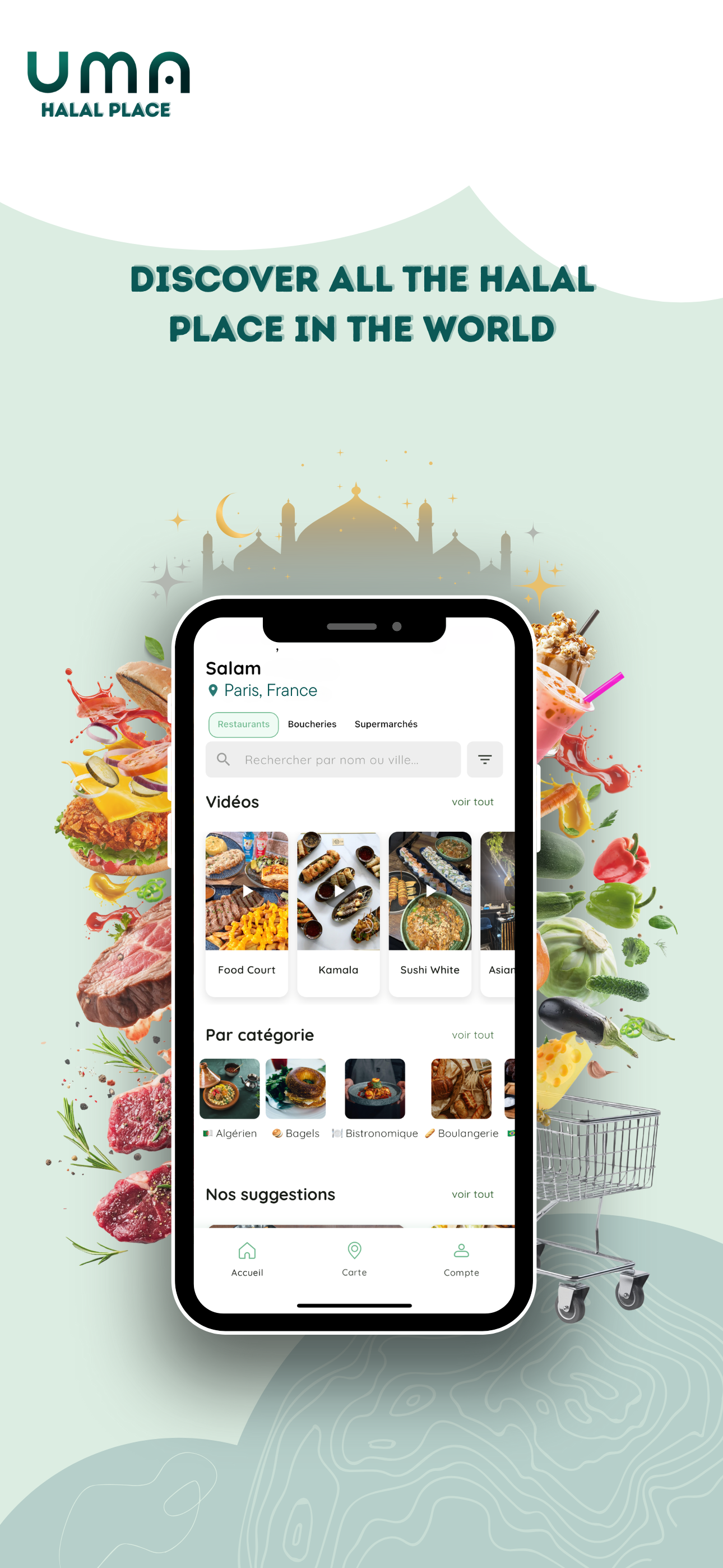 Écran d'accueil UMA