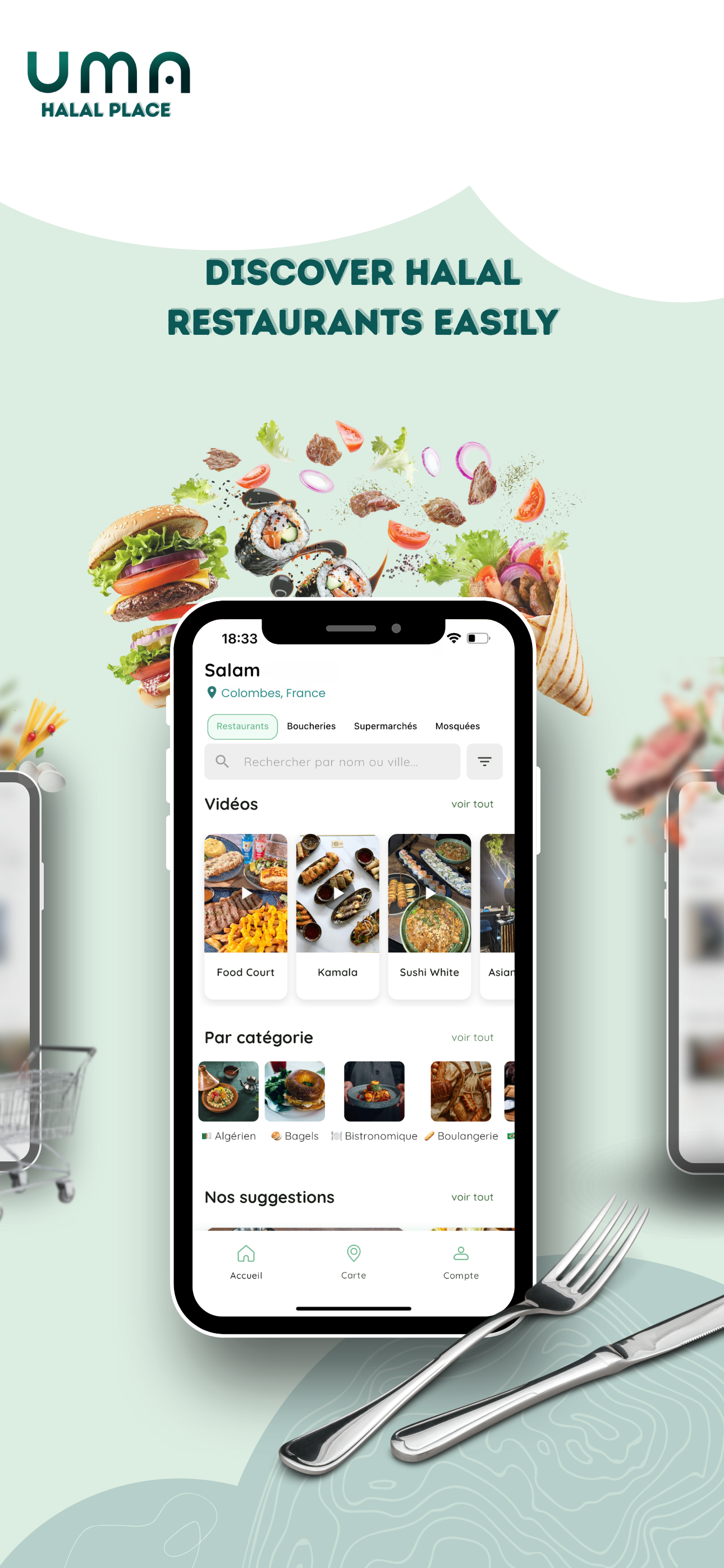 Recherche de restaurant UMA